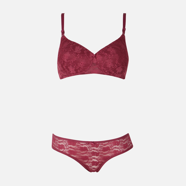Jacquard Padded Bra & Panty Set