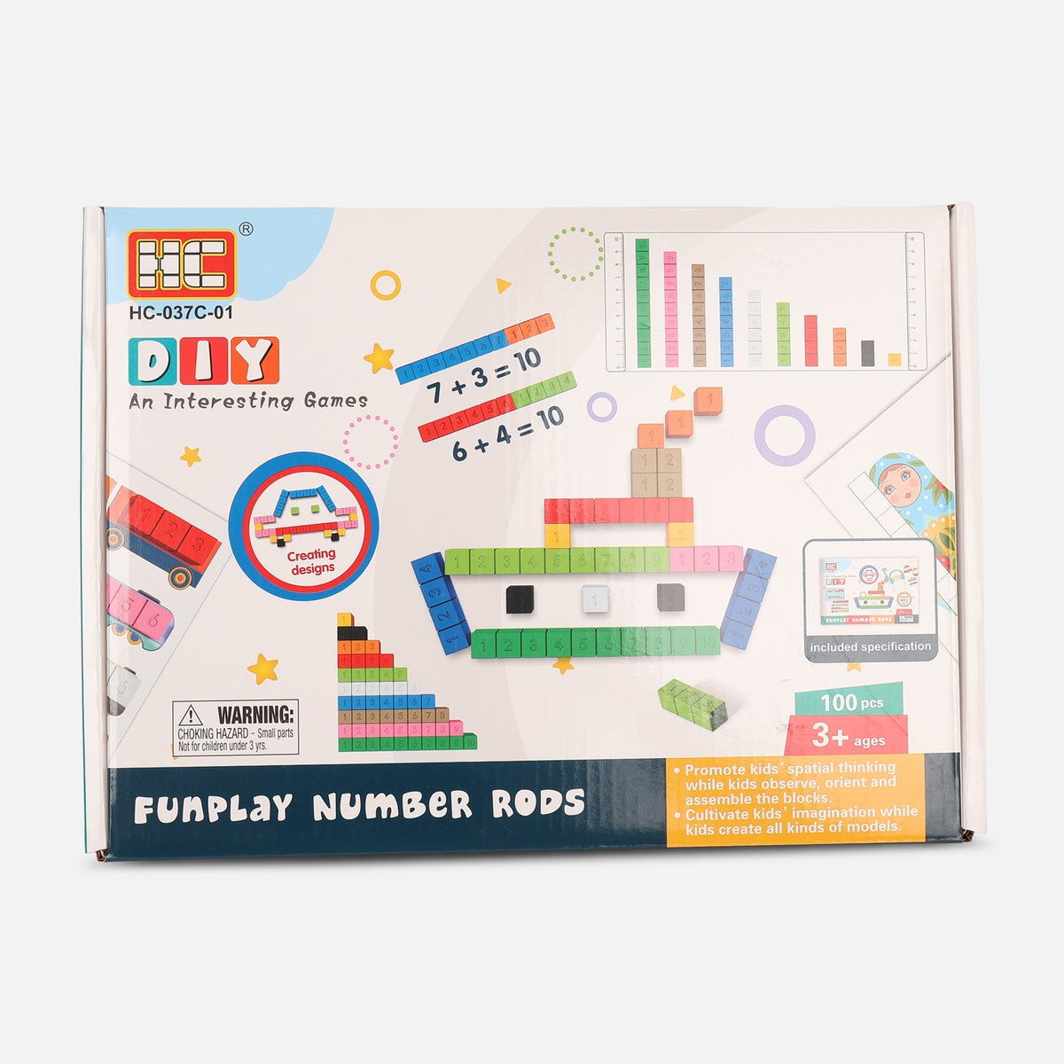 Diy Number Rods-100Pcs