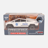 Friction Spray Police Car Toy With Lights Music & Opening Doors