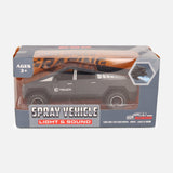 Friction Spray Travel Car Toy With Lights Music & Opening Doors