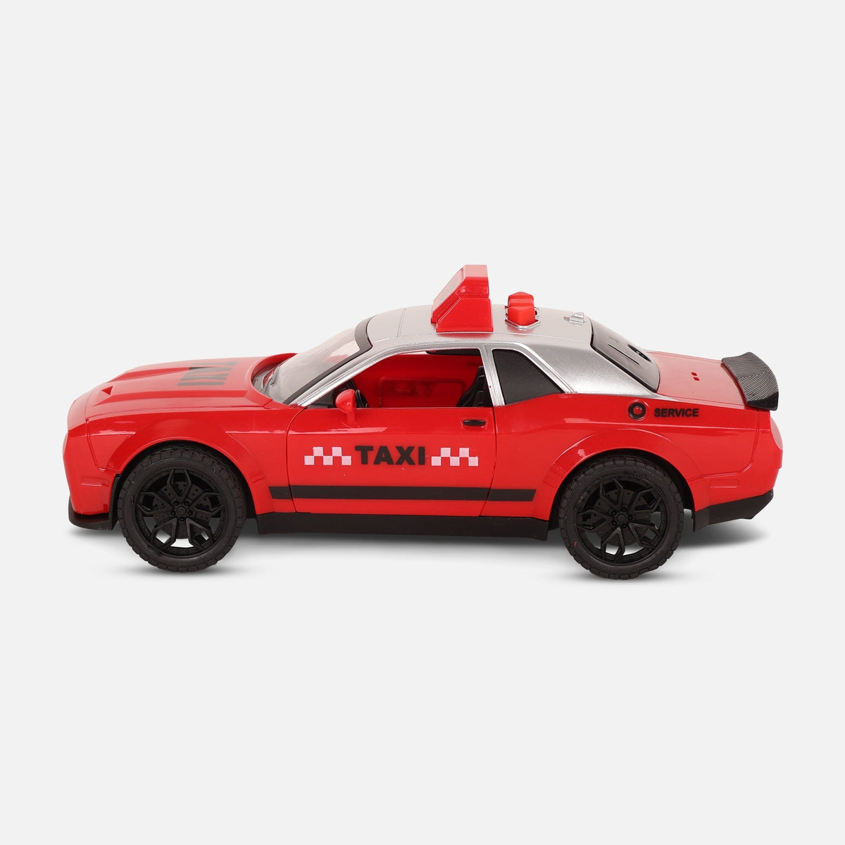 Friction Taxi Car Toy With Lights Music & Opening Doors