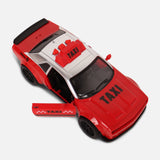 Friction Taxi Car Toy With Lights Music & Opening Doors