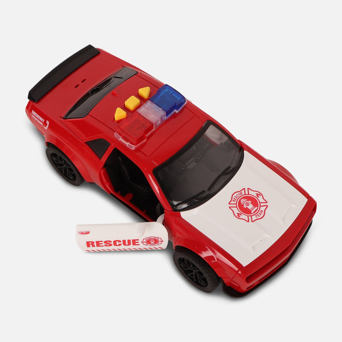 Friction Police Car Toy With Lights Music & Opening Doors
