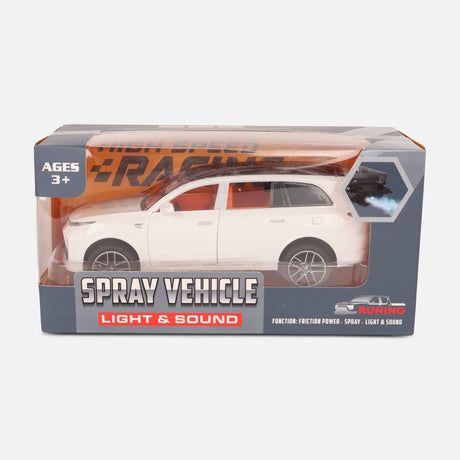 Friction Spray New Energy Car Toy With Lights Music & Opening Doors