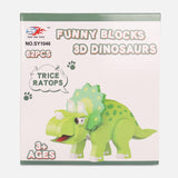 Kids Dinosaur Building Set-Diy Triceratops Puzzle Toy