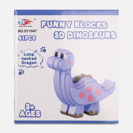 Kids Dinosaur Building Set-Diy Long Neck Puzzle Toy
