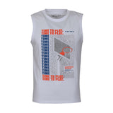 MEN GRAPHIC VEST ROUND NECK