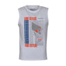 MEN GRAPHIC VEST ROUND NECK