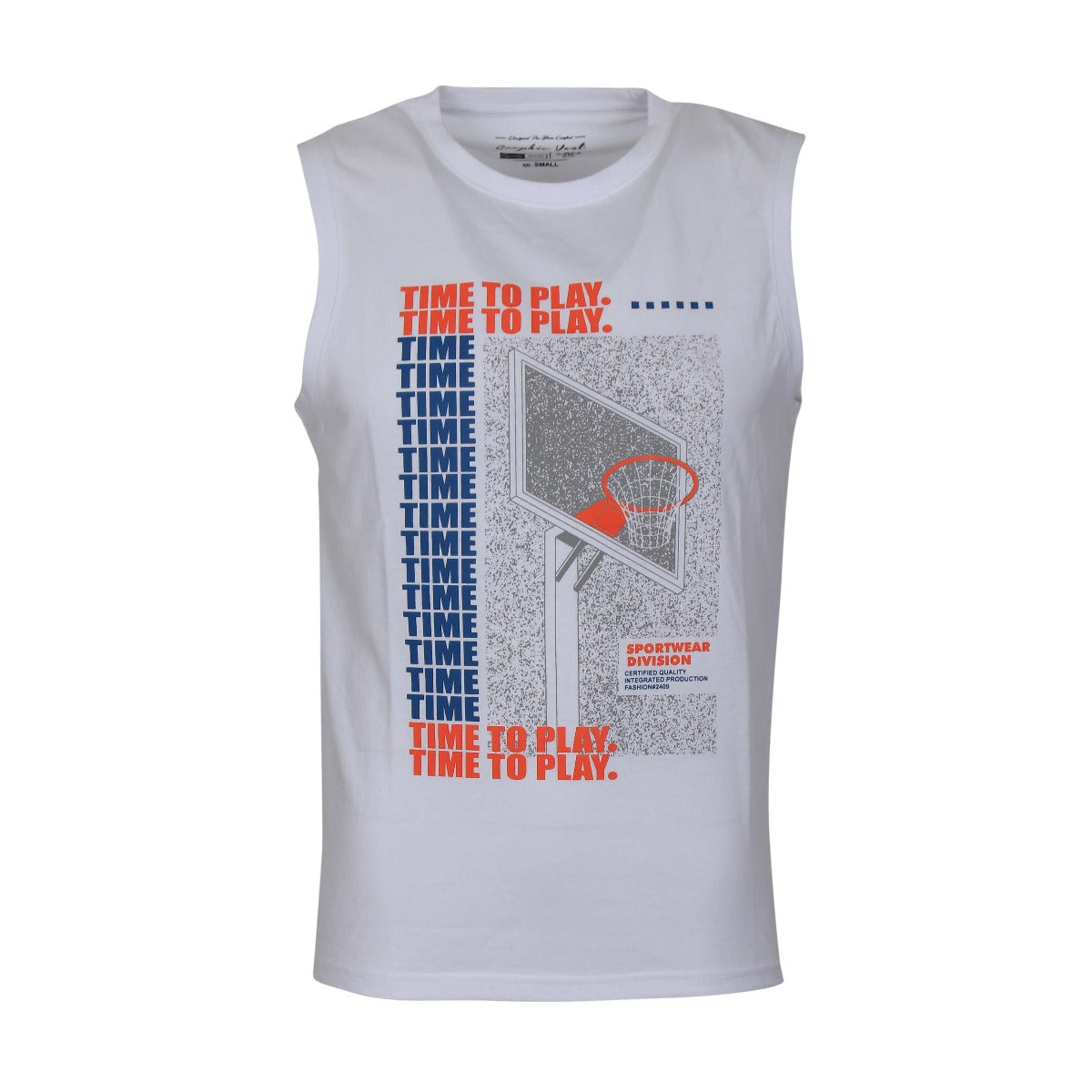MEN GRAPHIC VEST ROUND NECK