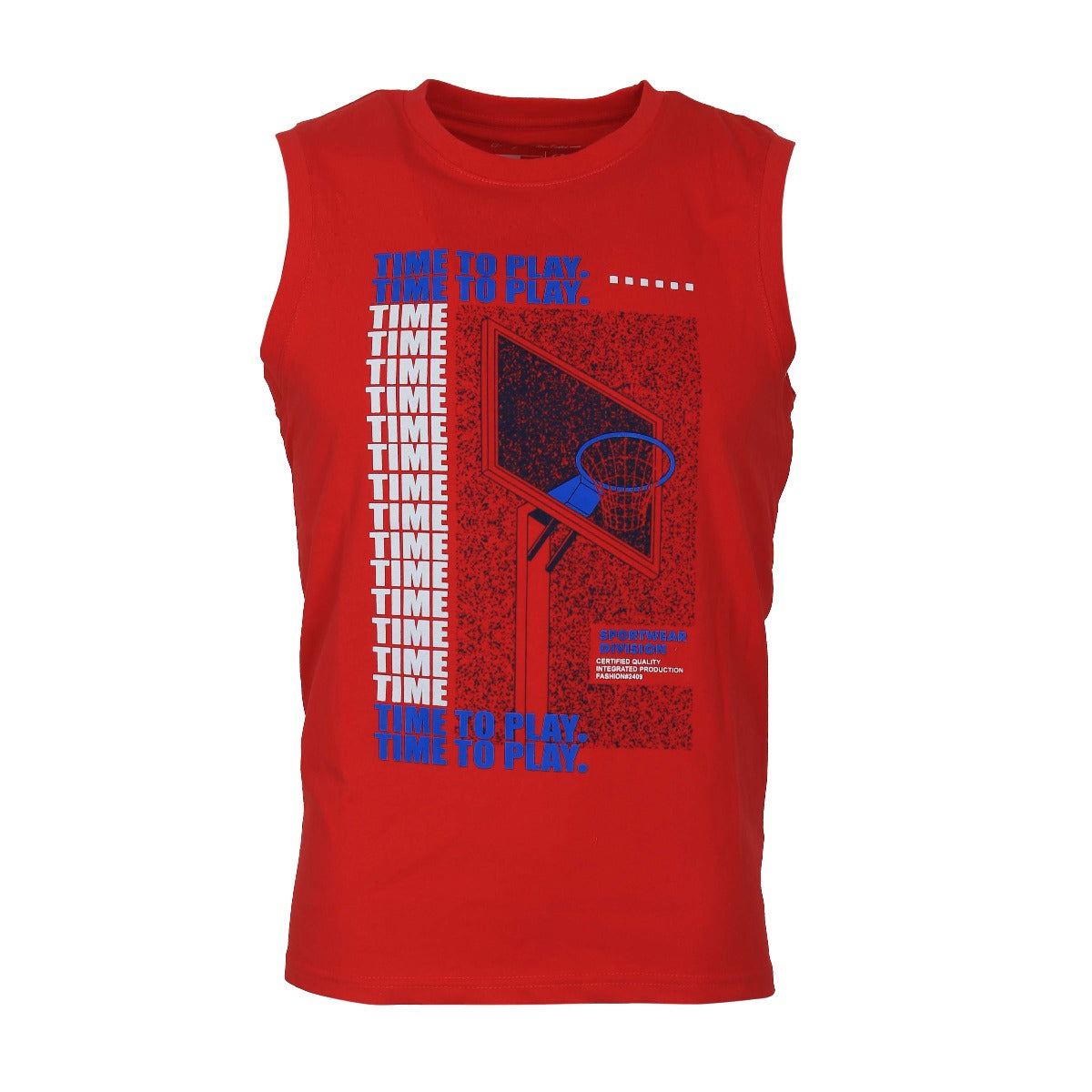 MEN GRAPHIC VEST ROUND NECK